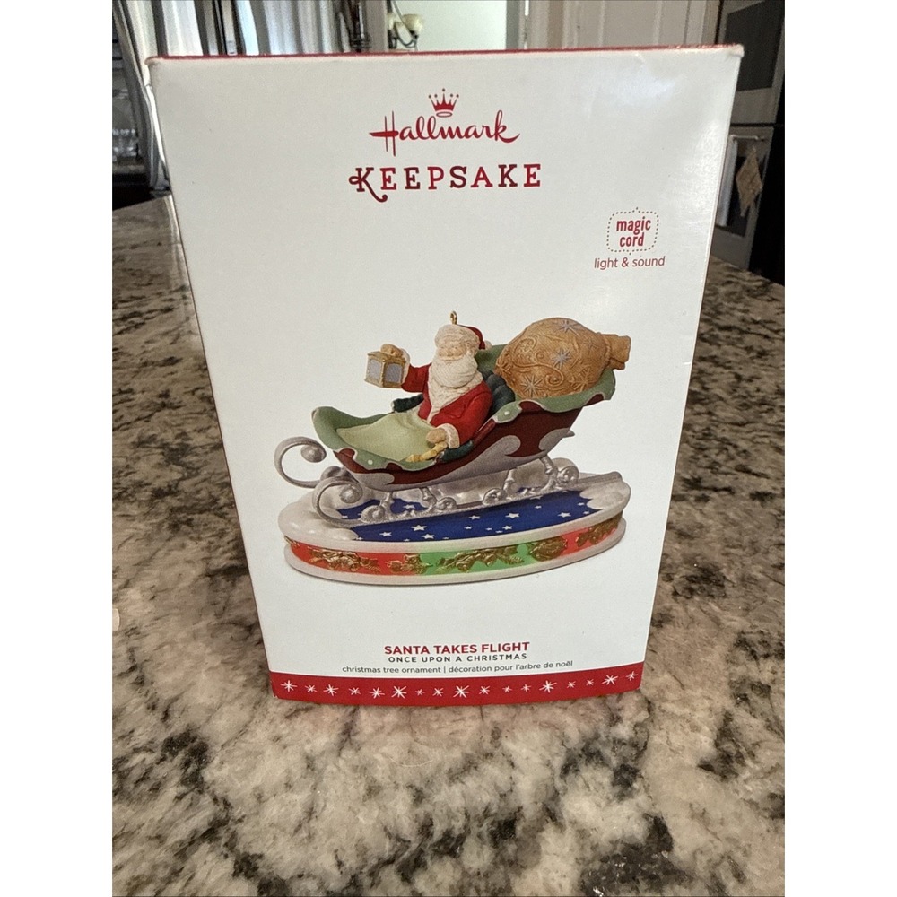 Hallmark Keepsake - Santa Takes Flight Once Upon a Christmas Tree Ornament  2016